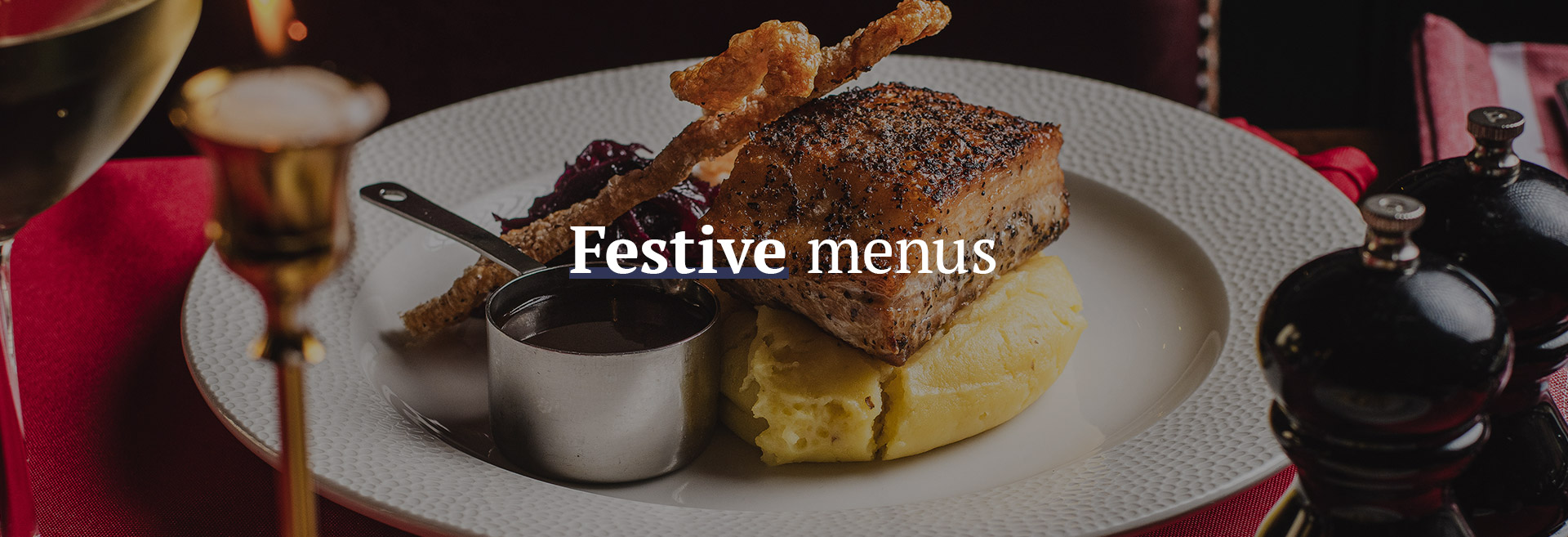 Christmas menu at The Eagle